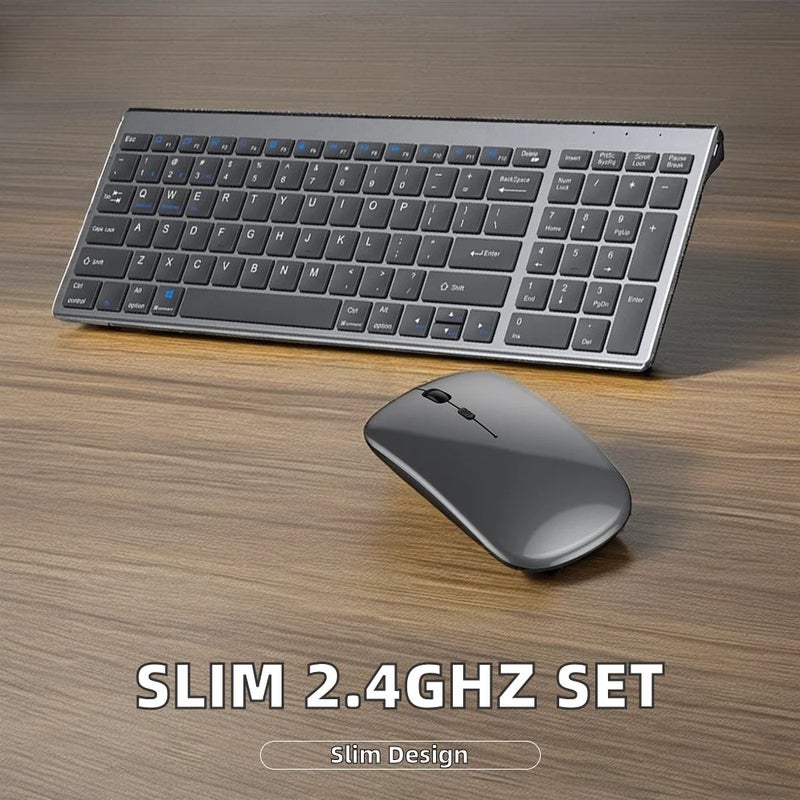 Bluejw Portable Slim Rechargeable 2.4GHz Wireless Keyboard and Mouse Combo for Office, Home, Travel & Light Gaming - Image 3